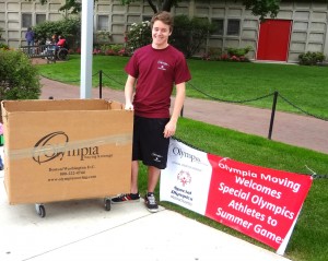 Olympia Moving at last year's Special Olympics Massachusetts Summer Games Move-In