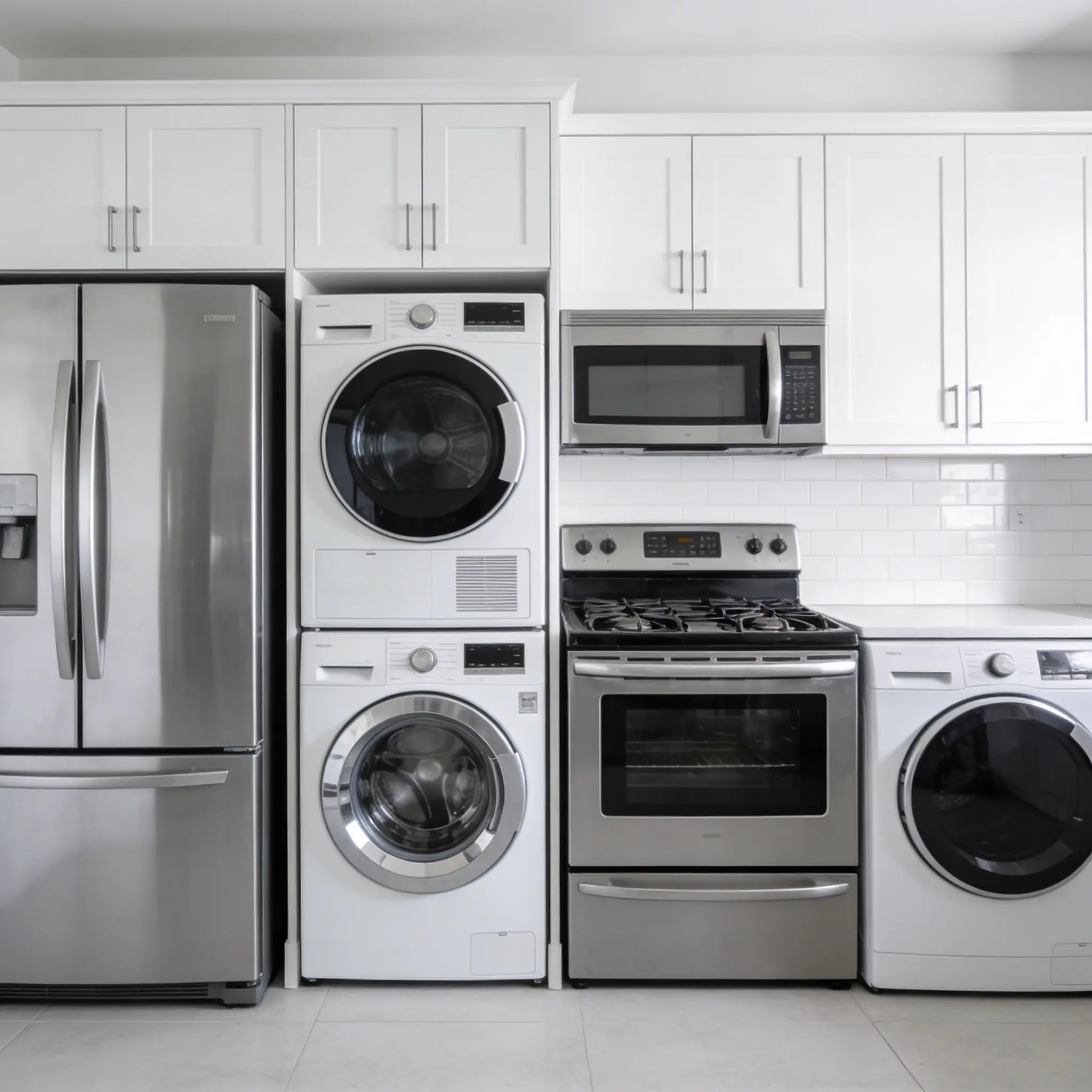 Home appliances in the kitchen.